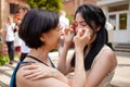 Mom and daughter sincere  emotions Royalty Free Stock Photo