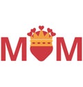 Mom day, mother, emblem That can be easily edited in any size or modified.