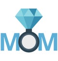 Mom, diamond That can be easily edited in any size or modified.