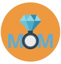 Mom, diamond That can be easily edited in any size or modified.