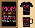 Mom grandma great grandma, Mother\'s Day typography t shirt and mug design vector illustration Royalty Free Stock Photo
