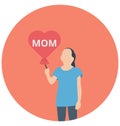 Mom loving, balloon That can be easily edited in any size or modified.