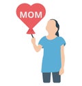 Mom loving, balloon That can be easily edited in any size or modified.