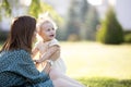 Mom playing with little daughter Royalty Free Stock Photo