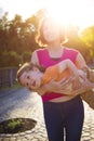 Mom plays with child. Royalty Free Stock Photo