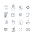 Mom-and-pop store line icons collection. Community, Independent, Local, Support, Family-owned, Quaint, Nostalgic vector