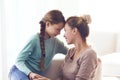 Mom with pre teen daughter Royalty Free Stock Photo