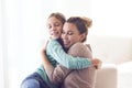 Mom with pre teen daughter Royalty Free Stock Photo