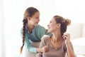 Mom with pre teen daughter Royalty Free Stock Photo