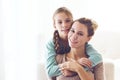 Mom with pre teen daughter Royalty Free Stock Photo