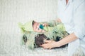 Mom putting baby to sleep Royalty Free Stock Photo