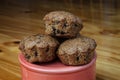 Mom`s homemade berry special muffins Royalty Free Stock Photo