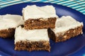 Mom`s homemade frosted raisin spice bar Royalty Free Stock Photo