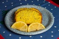 Mom`s homemade zesty lemon poppy seed bread