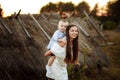 Mom and son have fun together. Enjoying life together concept. Happy mother and son having fun outdoors on a sunny summer day.