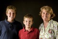 Mom and teen boys - happy single parent family Royalty Free Stock Photo