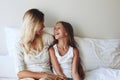 Mom with tween daughter Royalty Free Stock Photo