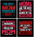 mom typography t shirt design new