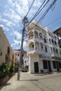 Mombasa, Kenya - September 17, 2017: Street scene with beautiful Royalty Free Stock Photo