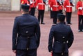 A moment of the changing of the guard at Windsor Castle, England