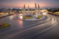 Moment of Democracy monument at Dusk Bangkok, Thailand Royalty Free Stock Photo