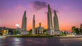 Moment of Democracy monument at Dusk (Bangkok, Thailand) Royalty Free Stock Photo