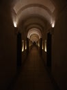 Hotel corridor at night in Kappadokya