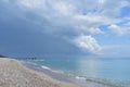 After rain. Mediterranean sea,Turkey Royalty Free Stock Photo