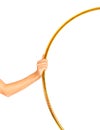 Moment of Rhythmic Gymnast hoop routine Royalty Free Stock Photo