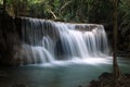 One of the beautiful tiers at Huai Mae Khamin Waterfall Royalty Free Stock Photo