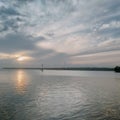 The moment after sunrise covered by clouds in the Makassar Strait