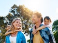 These are the moments that make family. a happy family spending time together outdoors. Royalty Free Stock Photo