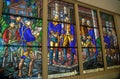 Stained Glass Moments of Truth Mural at Mount Vernon, Virginia Royalty Free Stock Photo
