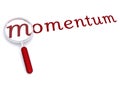 Momentum with magnifiying glass