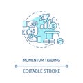 Momentum trading concept icon