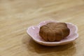 Momiji manju, Image of maple leaf shaped steamed bun Royalty Free Stock Photo