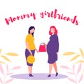 Mommy Girlfriends, Meeting Pregnant Women, Vector