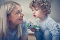 Mommy and me. Little baby boy. Royalty Free Stock Photo