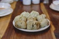 Momo is a type of South Asian dumpling; native to Tibet, Nepal, Bhutan, Sikkim state and Darjeeling district. at Lachen.