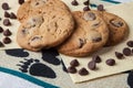 Moms heavenly chocolate chip cookies made with vanilla pudding Royalty Free Stock Photo