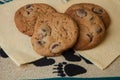 Moms heavenly chocolate chip cookies made with vanilla pudding Royalty Free Stock Photo