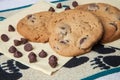 Moms heavenly chocolate chip cookies made with vanilla pudding Royalty Free Stock Photo