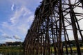 Mon Bridge is the longest wooden bridge in Thailand with a length of 850 meters and is the second longest wooden bridge in t