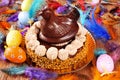 mona de pascua, an ornamented cake eaten in Spain on Easter Monday