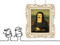 Mona Lisa cartoon Royalty Free Stock Photo