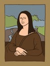 Mona Lisa illustration Royalty Free Stock Photo