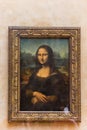 Mona Lisa by Leonardo Da Vince at the Louvre Museum, Paris, France Royalty Free Stock Photo