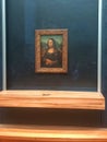 the Mona Lisa, Leonardo da Vinci on display in the Louvre Museum, Paris, France. Royalty Free Stock Photo