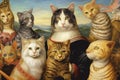 Mona Lisa\'s Furry Companions: Explore the whimsical world where the Mona Lisa is surrounded by her animal friends