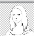 Mona Lisa Sketch in DTP Royalty Free Stock Photo